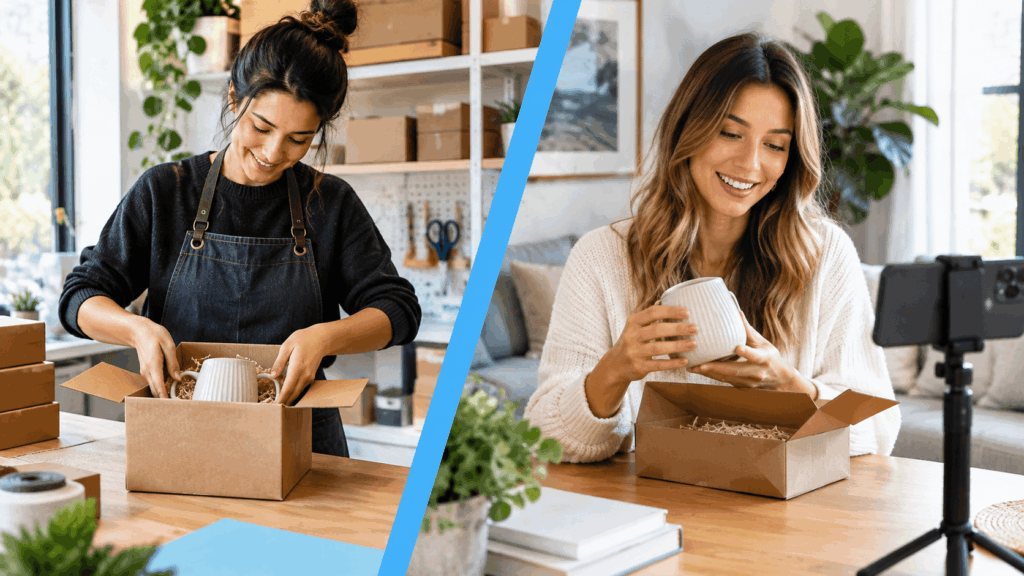 Australian small business preparing a gifted influencer campaign product for content creators